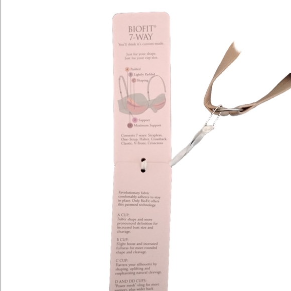 NWT Victoria’s Secret Biofit Uplift Bra Multiway Strapless Buff Beige Nude 40DD - Picture 7 of 8